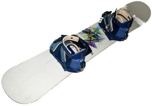 Snowboard with bindings