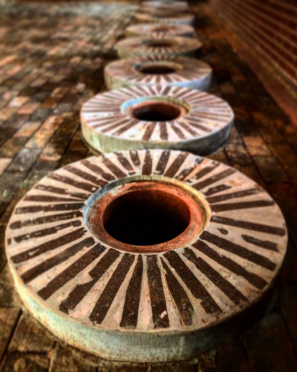 Qvevri jars set into a cellar floor